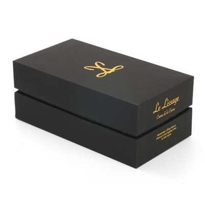 Luxury China Handmade Hard Paper Gold Black Perfume Bottle Gift Box Packaging