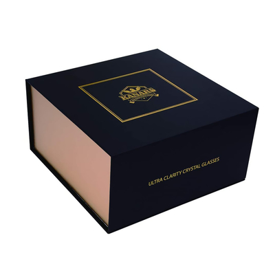 Custom Luxury Book Shaped Rigid Paper Glass Tumbler Box Packaging Magnetic Gift Boxes With EVA Foam Insert
