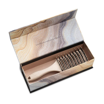 Customized Paper Cardboard Wave Hair Brush Packaging Box With Logo