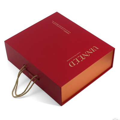 Custom Red Folding Magnetic Paper Cardboard Gift Box Packaging Luxury