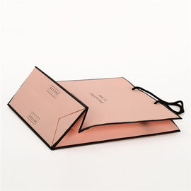 Folding Printed Paper Shopping Bags / Custom Paper Gift Bags Full Color Printing