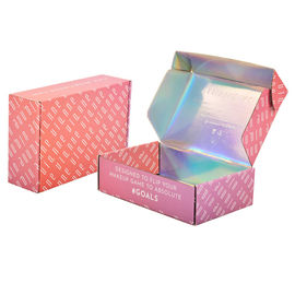 Custom Color Printed Iridescent Holographic Box / Makeup Mailer Holographic Cosmetics Box