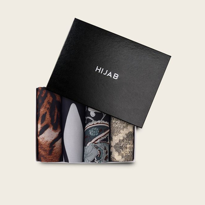 Custom Printed Muslim Women Scarf Shawl Hijab Set Gift Boxes Packaging