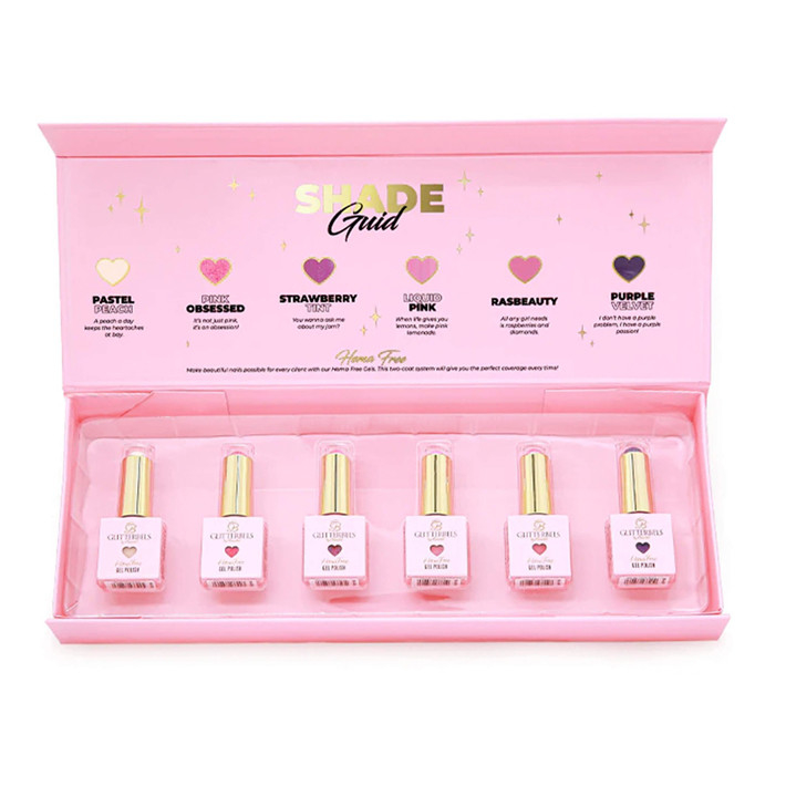 Customized Paper Cardboard Nail Polish Set Gift Boxes Packaging With Insert