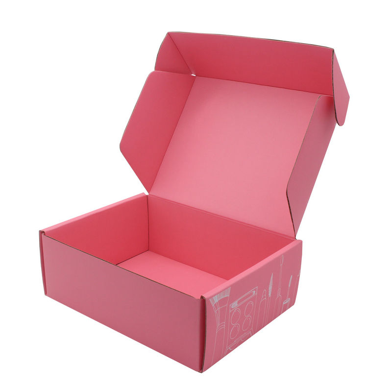 Personalised Corrugated Cardboard Empaques Para Envios Custom Size Hot Pink Shipping Boxes And Bag